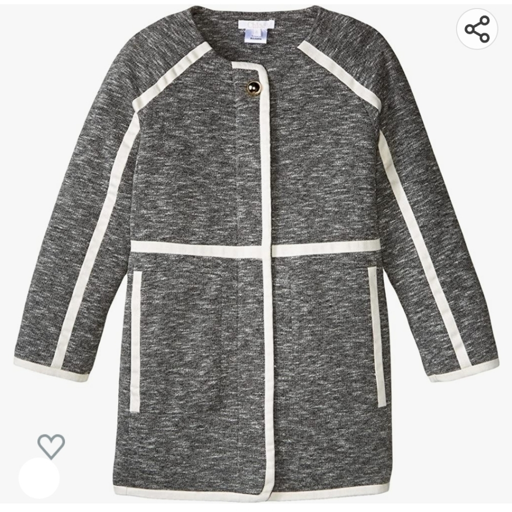 CHLOE Ribbed Classic Sherpa Lined Coat Long